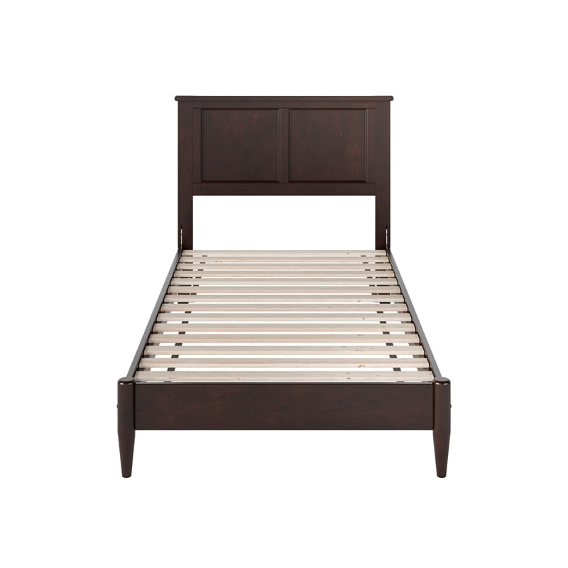 Charlotte Twin Solid Wood Low Profile Platform Bed in Espresso