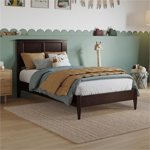 Charlotte Twin Solid Wood Low Profile Platform Bed in Espresso