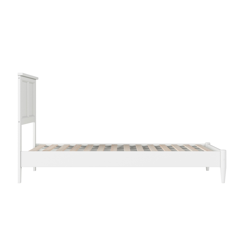 Charlotte Twin Solid Wood Low Profile Platform Bed in White