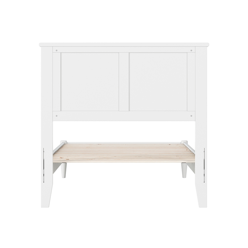 Charlotte Twin Solid Wood Low Profile Platform Bed in White
