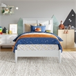 Charlotte Twin Solid Wood Low Profile Platform Bed in White