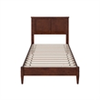 Charlotte Twin Solid Wood Low Profile Platform Bed in Walnut
