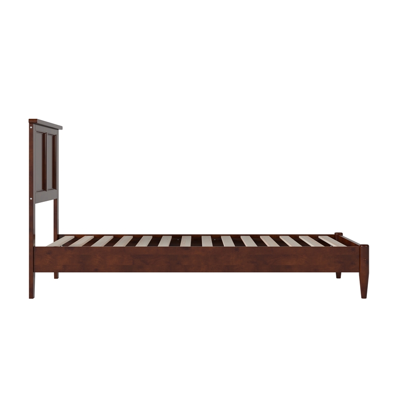 Charlotte Twin Solid Wood Low Profile Platform Bed in Walnut