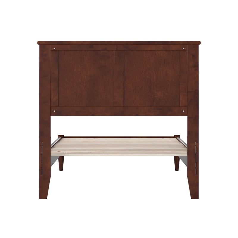 Charlotte Twin Solid Wood Low Profile Platform Bed in Walnut