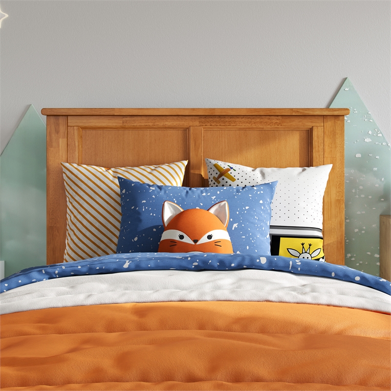 Charlotte Twin Solid Wood Low Profile Platform Bed in Light Toffee
