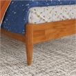 Charlotte Twin Solid Wood Low Profile Platform Bed in Light Toffee