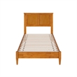 Charlotte Twin Solid Wood Low Profile Platform Bed in Light Toffee