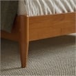 AFI Orleans Full Solid Wood Low Profile Sleigh Platform Bed in Light Toffee