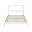 AFI Orleans Solid Wood Low Profile Sleigh Queen Platform Bed in White