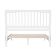 AFI Orleans Solid Wood Low Profile Sleigh Queen Platform Bed in White