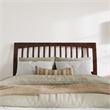 AFI Orleans Solid Wood Low Profile Sleigh Queen Platform Bed in Walnut