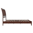 AFI Orleans Solid Wood Low Profile Sleigh Queen Platform Bed in Walnut