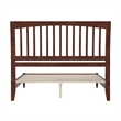 AFI Orleans Solid Wood Low Profile Sleigh Queen Platform Bed in Walnut
