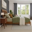 AFI Orleans Solid Wood Low Profile Sleigh Queen Platform Bed in Light Toffee