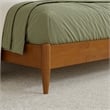 AFI Orleans Solid Wood Low Profile Sleigh Queen Platform Bed in Light Toffee