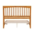AFI Orleans Solid Wood Low Profile Sleigh Queen Platform Bed in Light Toffee