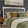 AFI Orleans Solid Wood Low Profile Sleigh King Platform Bed in White