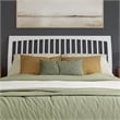AFI Orleans Solid Wood Low Profile Sleigh King Platform Bed in White