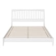 AFI Orleans Solid Wood Low Profile Sleigh King Platform Bed in White