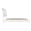 AFI Orleans Solid Wood Low Profile Sleigh King Platform Bed in White