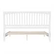 AFI Orleans Solid Wood Low Profile Sleigh King Platform Bed in White