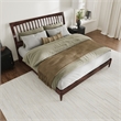 AFI Orleans Solid Wood Low Profile Sleigh King Platform Bed in Walnut