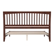 AFI Orleans Solid Wood Low Profile Sleigh King Platform Bed in Walnut