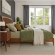 AFI Orleans Solid Wood Low Profile Sleigh King Platform Bed in Light Toffee