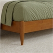 AFI Orleans Solid Wood Low Profile Sleigh King Platform Bed in Light Toffee