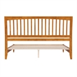 AFI Orleans Solid Wood Low Profile Sleigh King Platform Bed in Light Toffee