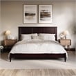 Charlotte King Solid Wood Low Profile Platform Bed in Espresso