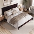 Charlotte King Solid Wood Low Profile Platform Bed in Espresso
