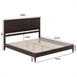 Charlotte King Solid Wood Low Profile Platform Bed in Espresso