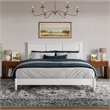 Charlotte King Solid Wood Low Profile Platform Bed in White