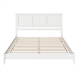 Charlotte King Solid Wood Low Profile Platform Bed in White