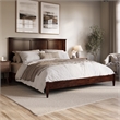Charlotte King Solid Wood Low Profile Platform Bed in Walnut