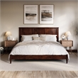 Charlotte King Solid Wood Low Profile Platform Bed in Walnut