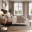Charlotte King Solid Wood Low Profile Platform Bed in Walnut