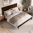 Charlotte King Solid Wood Low Profile Platform Bed in Walnut