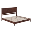 Charlotte King Solid Wood Low Profile Platform Bed in Walnut