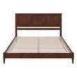 Charlotte King Solid Wood Low Profile Platform Bed in Walnut