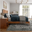 Charlotte King Solid Wood Low Profile Platform Bed in Light Toffee