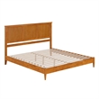 Charlotte King Solid Wood Low Profile Platform Bed in Light Toffee