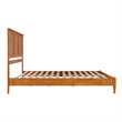 Charlotte King Solid Wood Low Profile Platform Bed in Light Toffee
