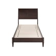 Valencia Twin XL Solid Wood Low Profile Sleigh Platform Bed in Espresso