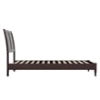 Valencia Twin XL Solid Wood Low Profile Sleigh Platform Bed in Espresso