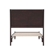 Valencia Twin XL Solid Wood Low Profile Sleigh Platform Bed in Espresso