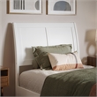Valencia Twin XL Solid Wood Low Profile Sleigh Platform Bed in White