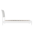 Valencia Twin XL Solid Wood Low Profile Sleigh Platform Bed in White