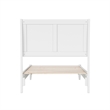 Valencia Twin XL Solid Wood Low Profile Sleigh Platform Bed in White